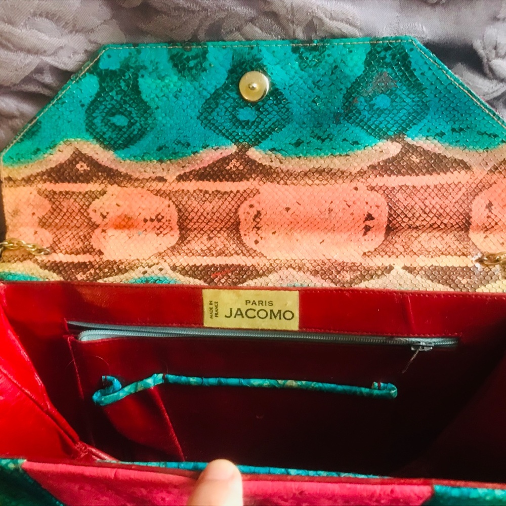 Sexy Vintage Jacomo Exotic-Mix Skin Handbag - Picture 12 of 14